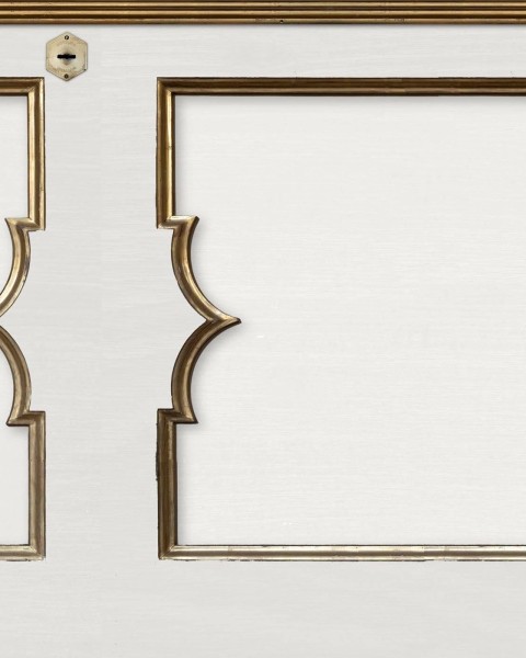 NLXL | European Wallpaper | MRV-25 white wainscoting