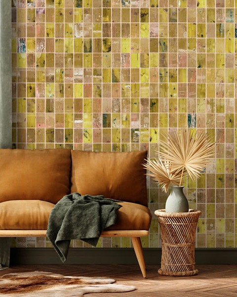 NLXL | Phe-23 |Waste Tiles Yellow By Piet Hein Eek