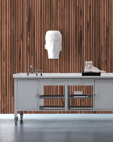 NLXL / TIM-01 TEAK ON BLACK TIMBER STRIPS