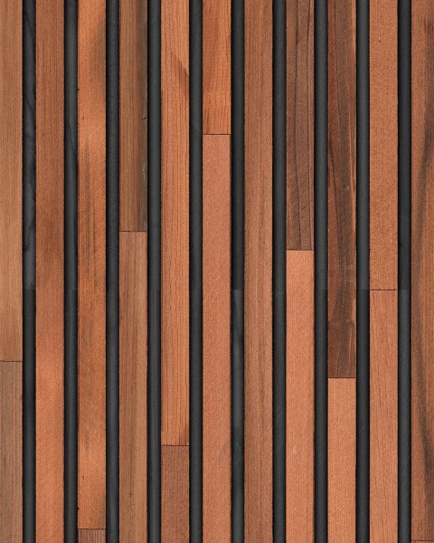 NLXL / TIM-01 TEAK ON BLACK TIMBER STRIPS