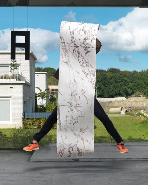 NLXL / PHM-41A WHITE MARBLE MATERIALS WALLPAPER