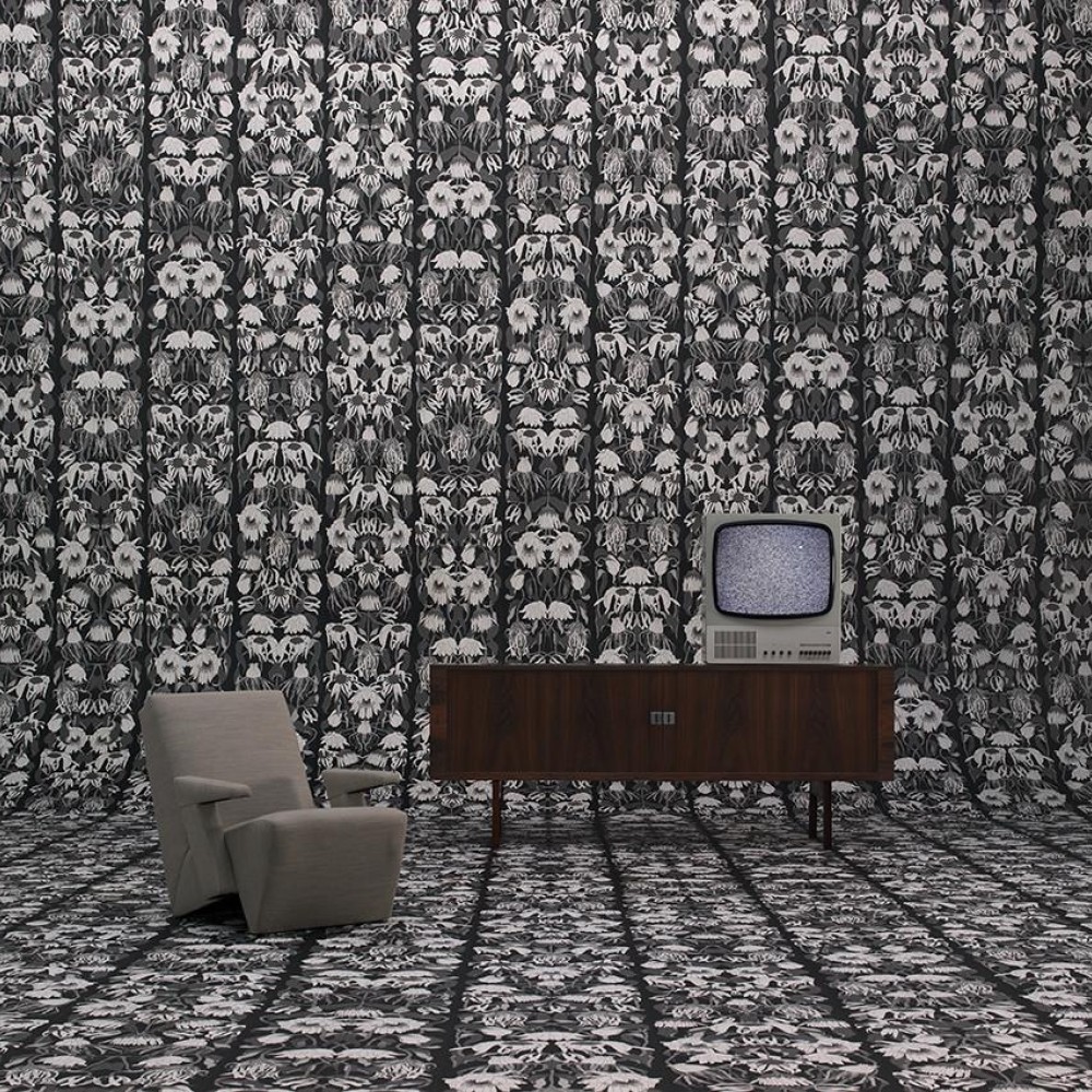 NLXL / JOB-06 WITHERED FLOWERS BLACK ARCHIVES WALLPAPER BY STUDIO JOB