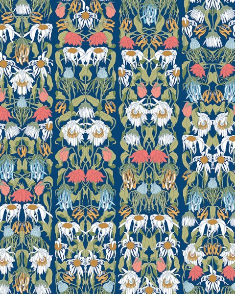 NLXL | European Wallpaper | JOB - 07 Color Whitered Flowers