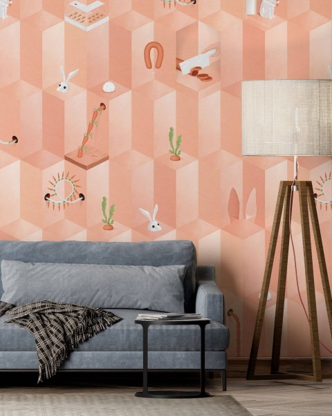 NLXL | European Wallpaper | SUZ-01 Pink Carrot NLXL | European Wallpaper | SUZ-01 Pink Carrot