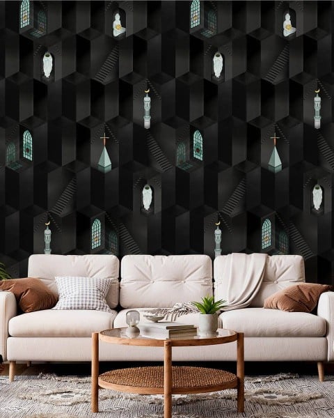 NLXL | European Wallpaper | SUZ-02 Midnight Black