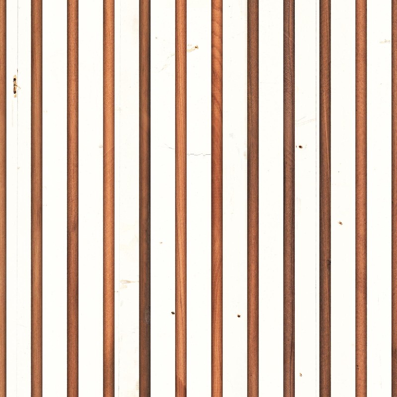 NLXL / White on teak Timber Strips / TIM-03