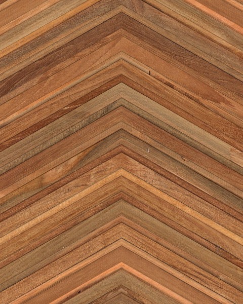 NLXL / Teak on teak chevron Timber Strips / TIM-06