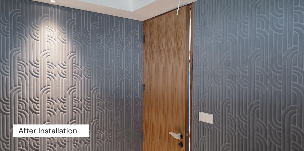After installation of wallpaper
