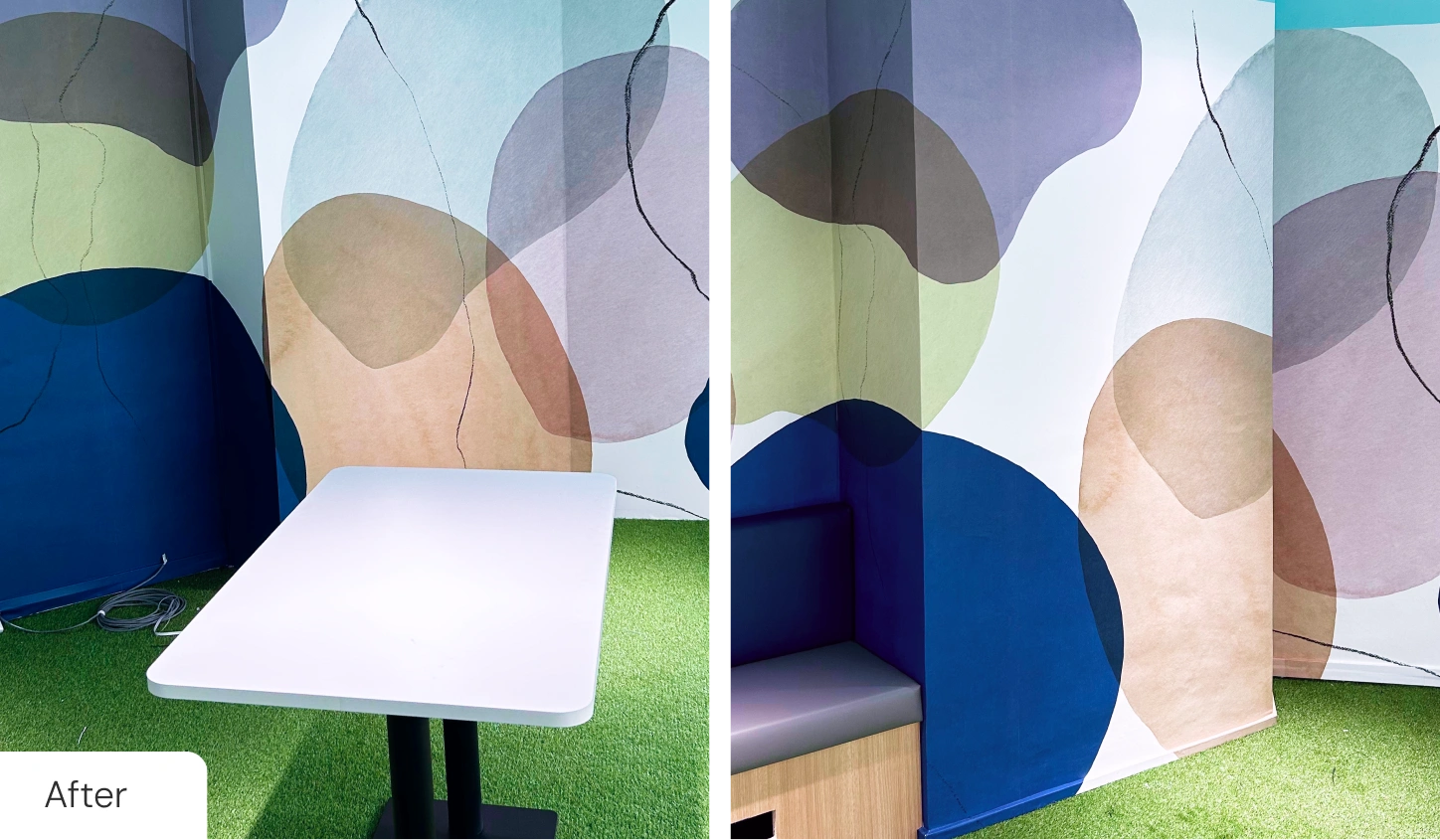 After Installation Colourful Wallpaper at  Office Space
