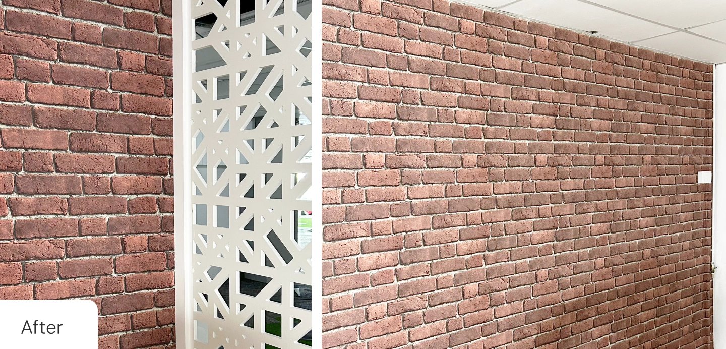 Wall condition After installation Brick Theme Wallpaper