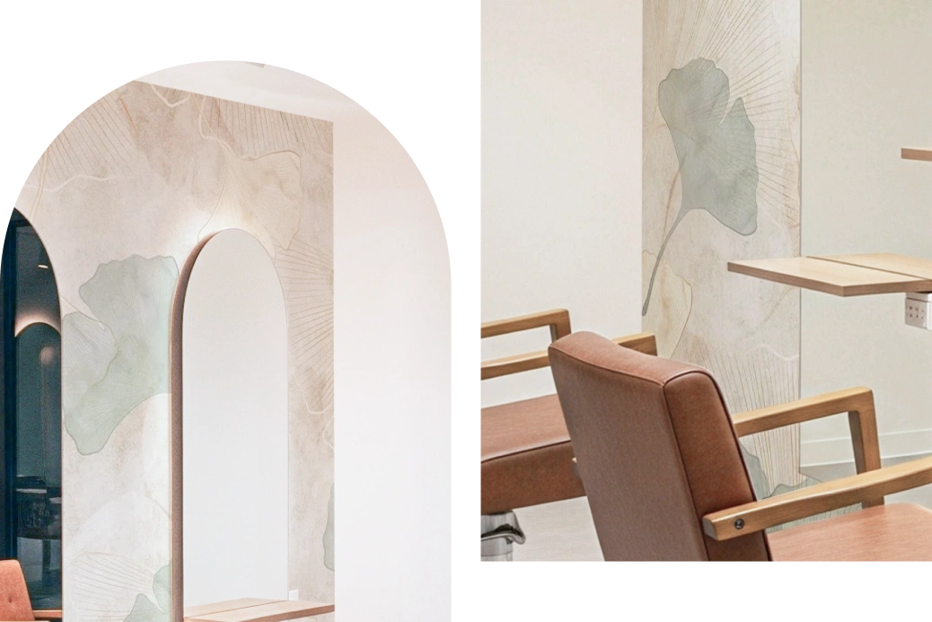 Detail of installation wallpaper
