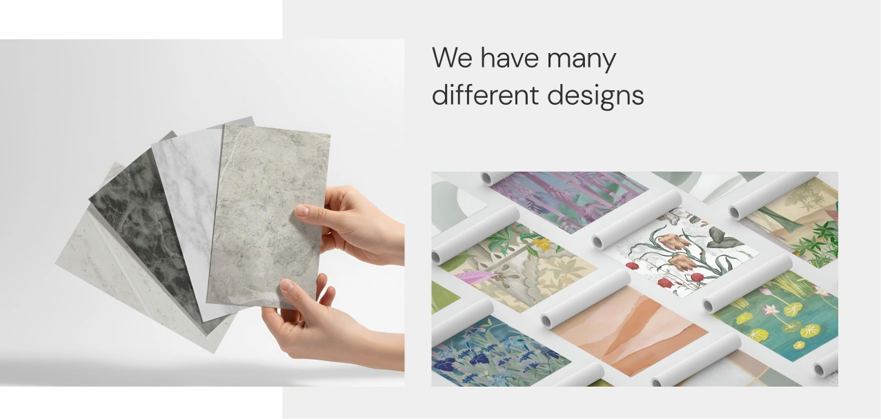 Various type wallpaper and sticker laminate