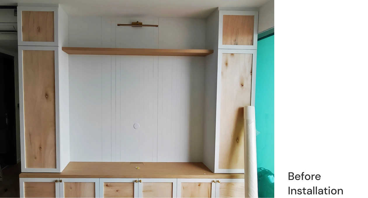 Before Cabinet Installation for Kids Room