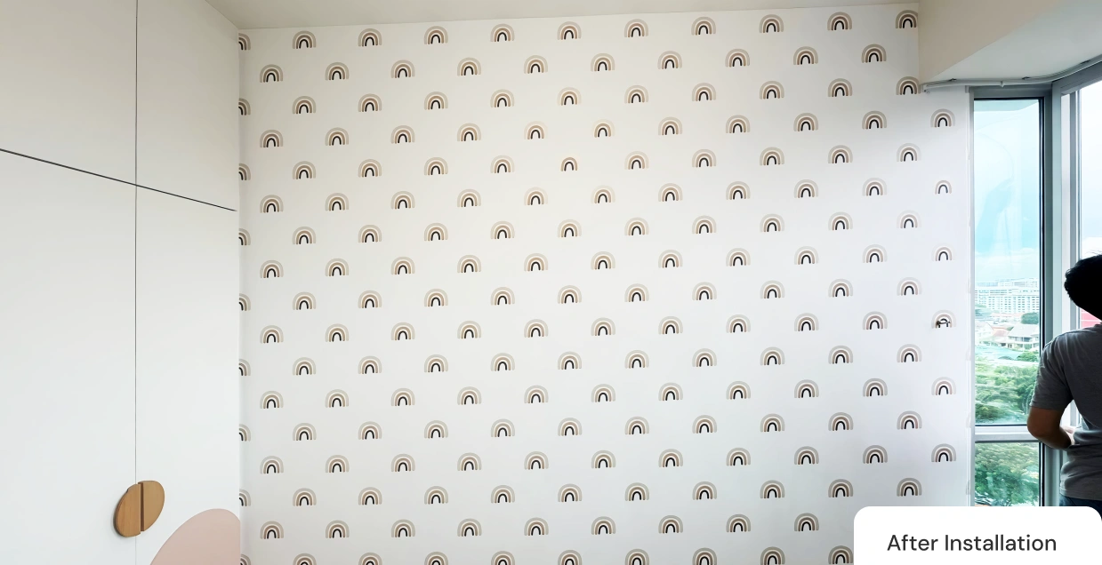 Wall condition after installation wallpaper