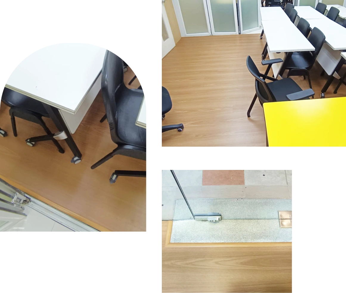 Look of the detail floor after installation