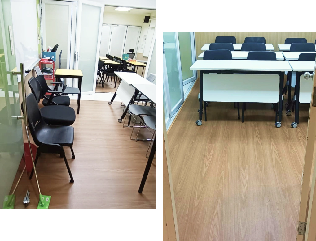 Another look of installation of vynil floor