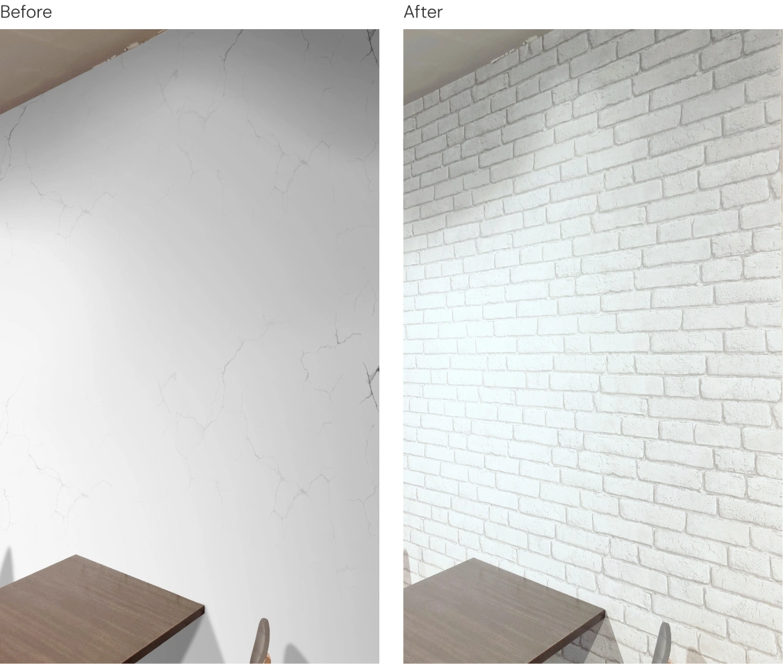Before After Wall Condition Wallpaper Installation