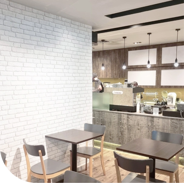 Coffee Shop Look Stunning with Wallpaper 