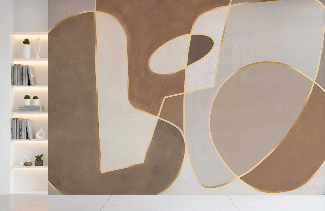 Perfect wall office with geometric design