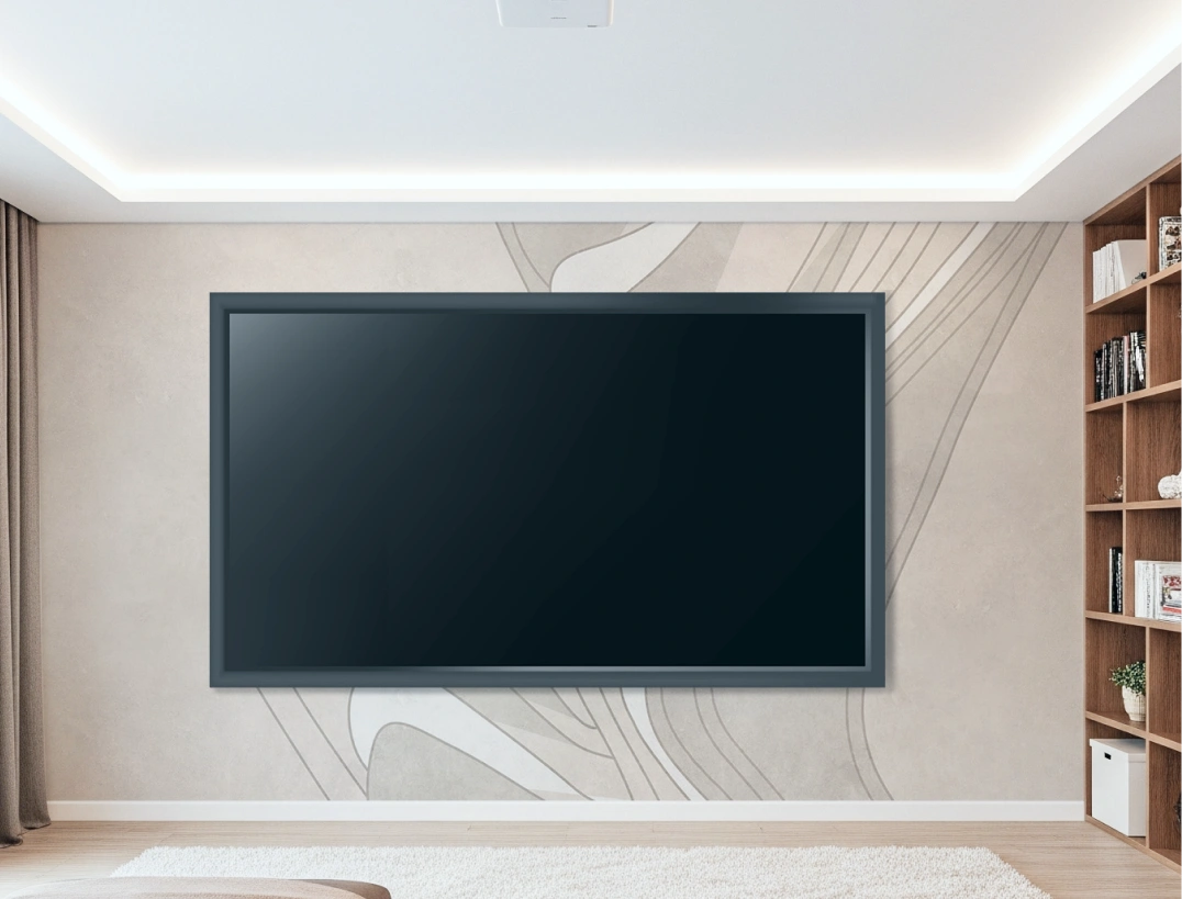 In front of look of home theater installation