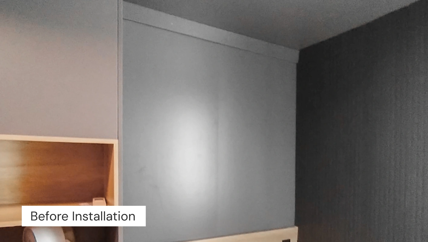 Before Installation side wall
