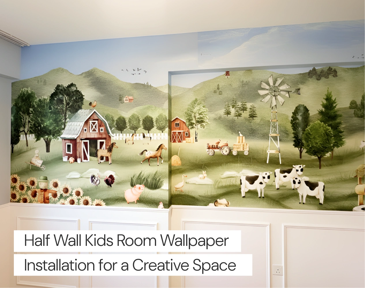 Makeover Half wallpaper kids room
