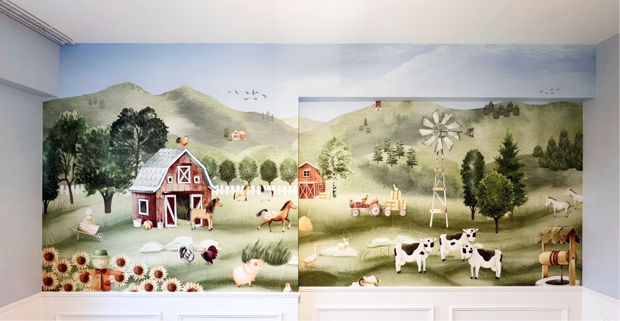 Wall after installation