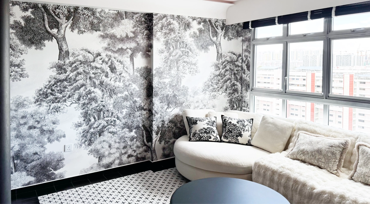 Perfect result of wallpaper installation