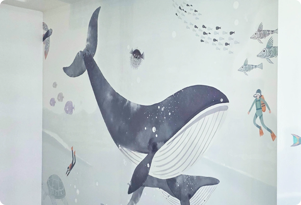 Big Mural Ocean fir kids room