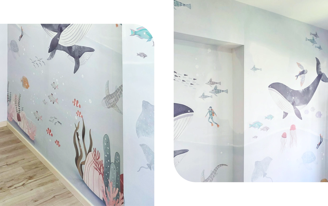 Look the detail of wallpaper