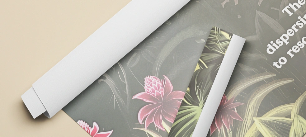 Detail of roll wallpaper project