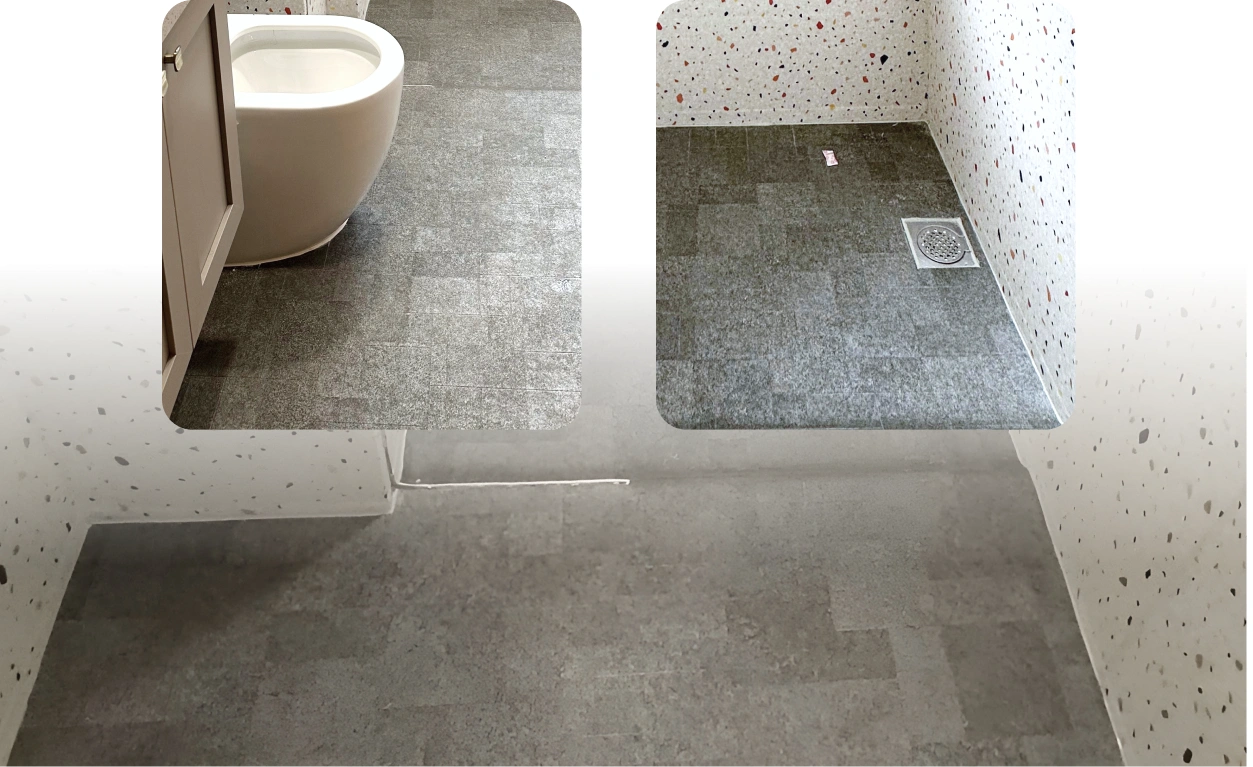 After installation of toilet