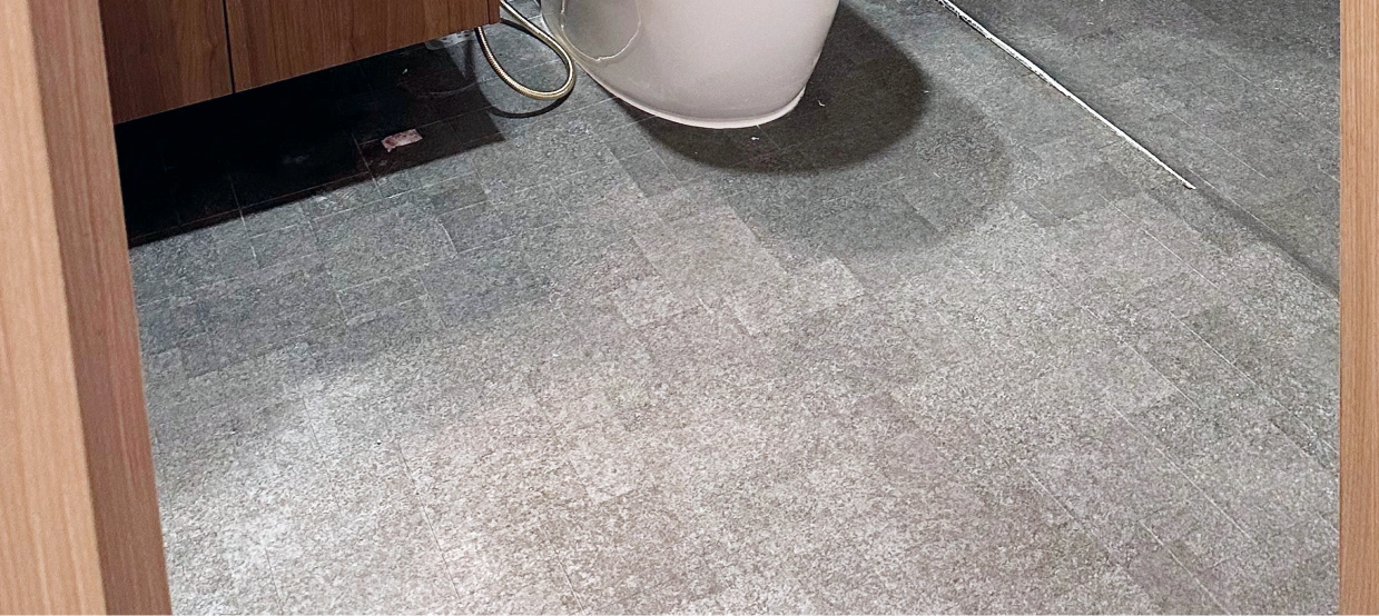 Cozy toilet floor installation