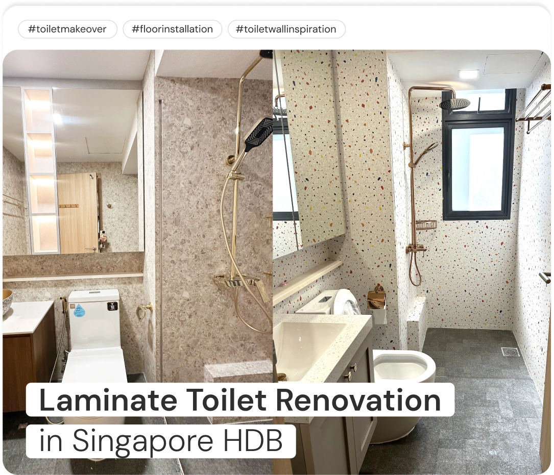 Laminate toilet renovation