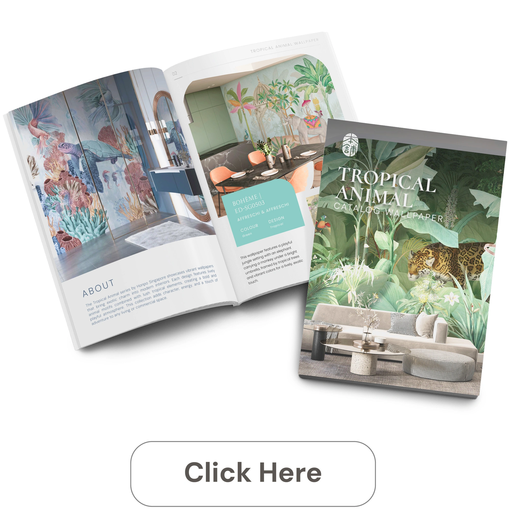 FiInd more inspiration about tropical wallpaper design
