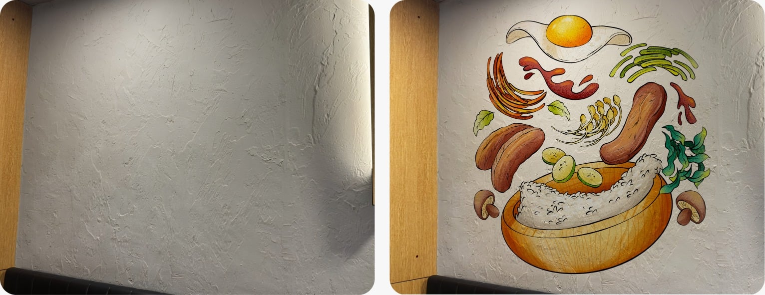Restaurant Decorative Feature Wall