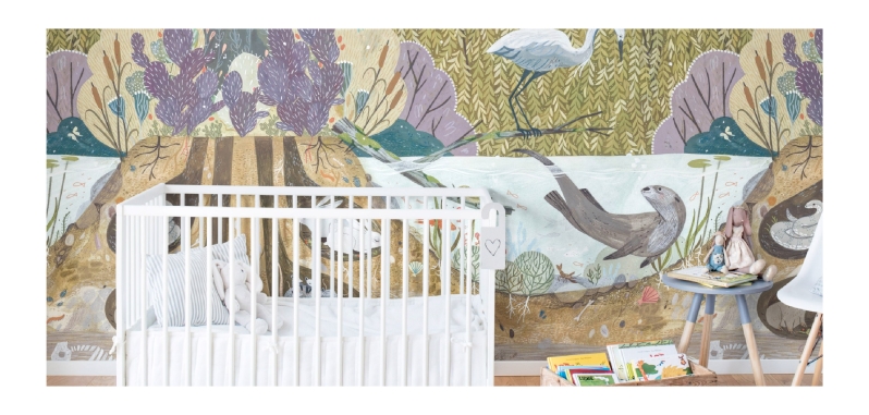 Nature wall covering for children room by Honpo wallcovering