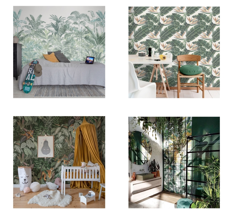 wallpaper for wall - Botanical themed by HONPO wall covering Singapore