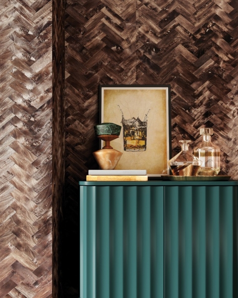 Phillip Jeffries | Burled Chevron I