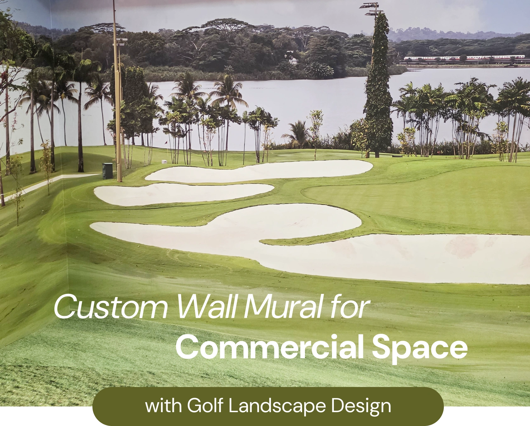 Custom Wall moral Golf Space