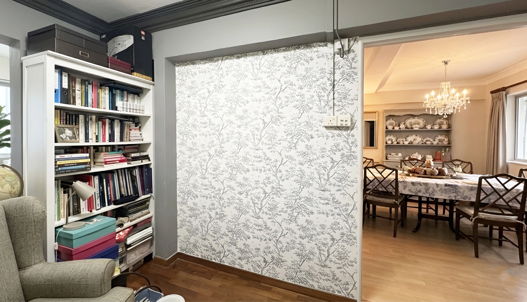 Stunning library wall makeover by honpo