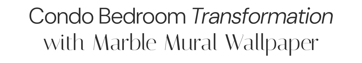 Bedroom Marble transformation with honpo