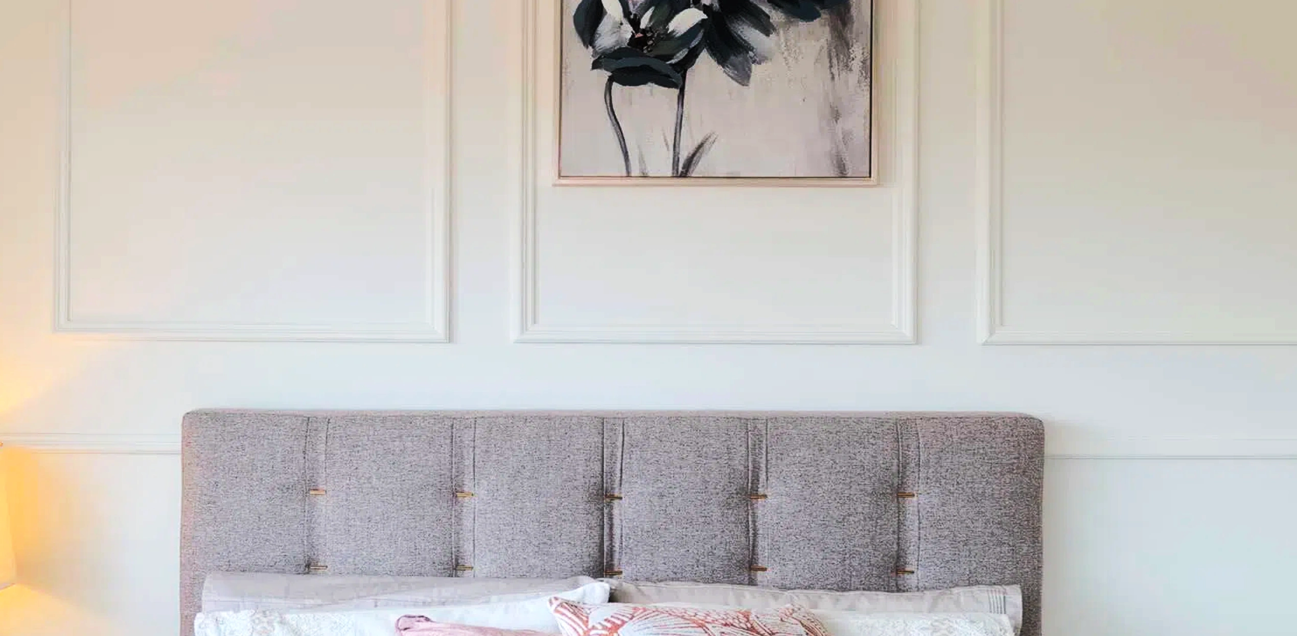 Bedroom wainscoating installation