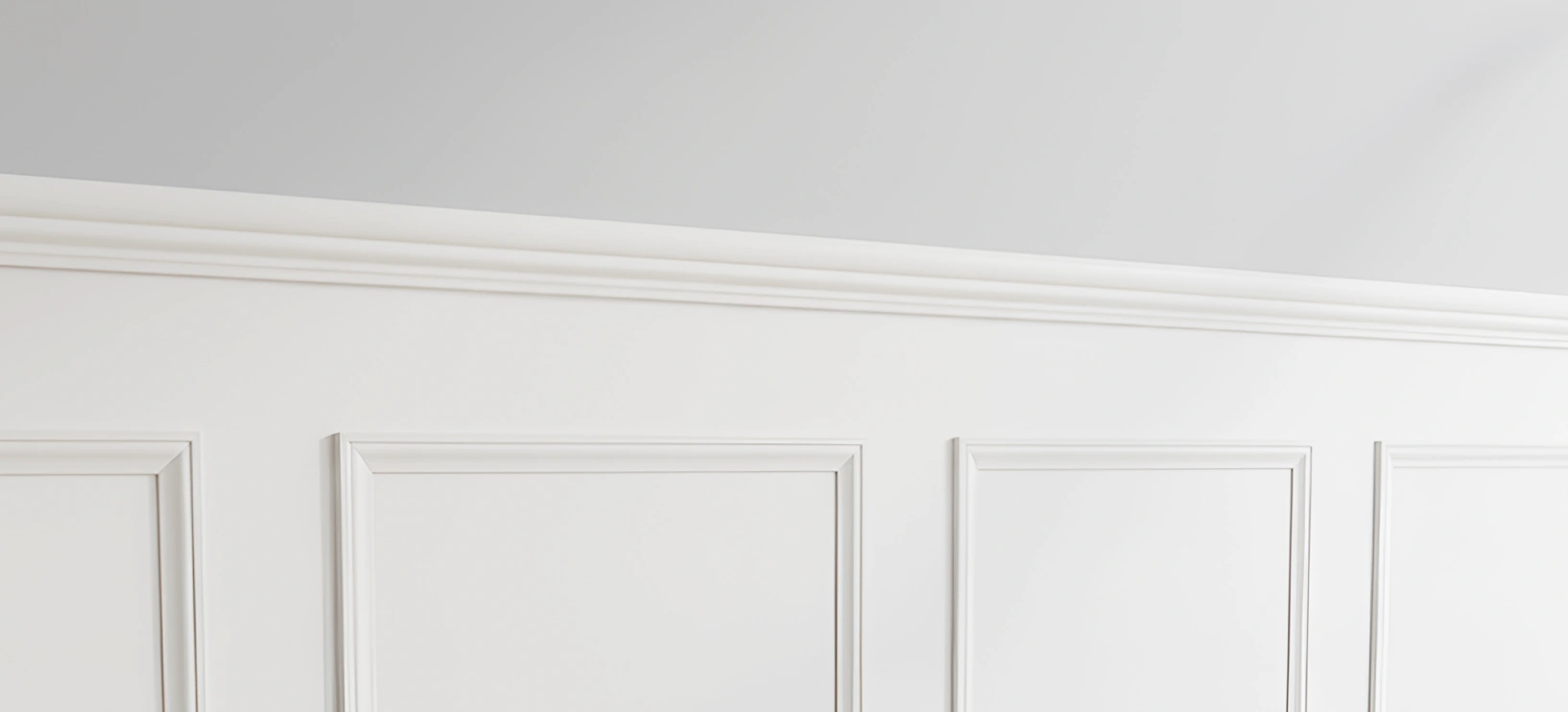 Look the half wall using wainscoting