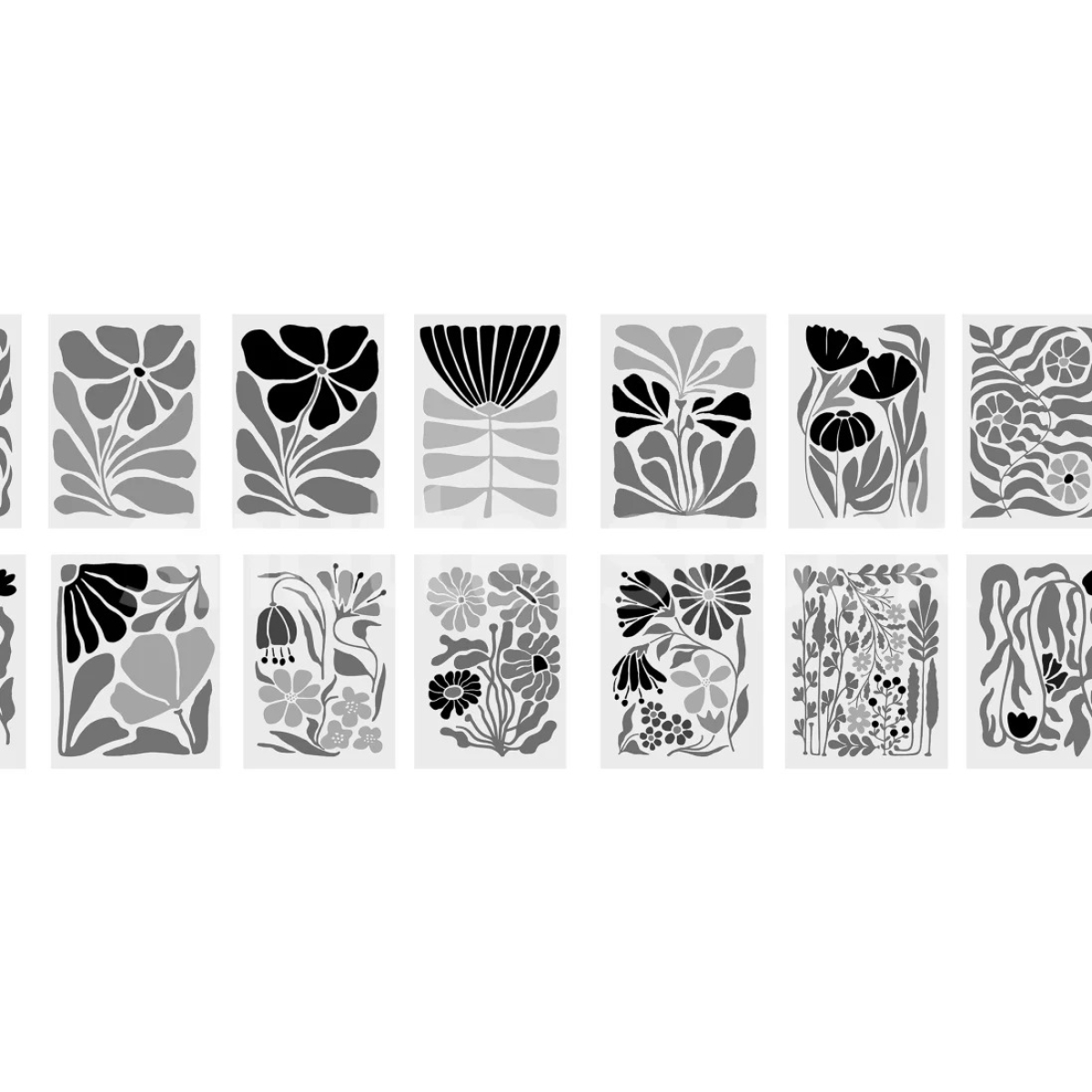 Playful Flora | Black & White