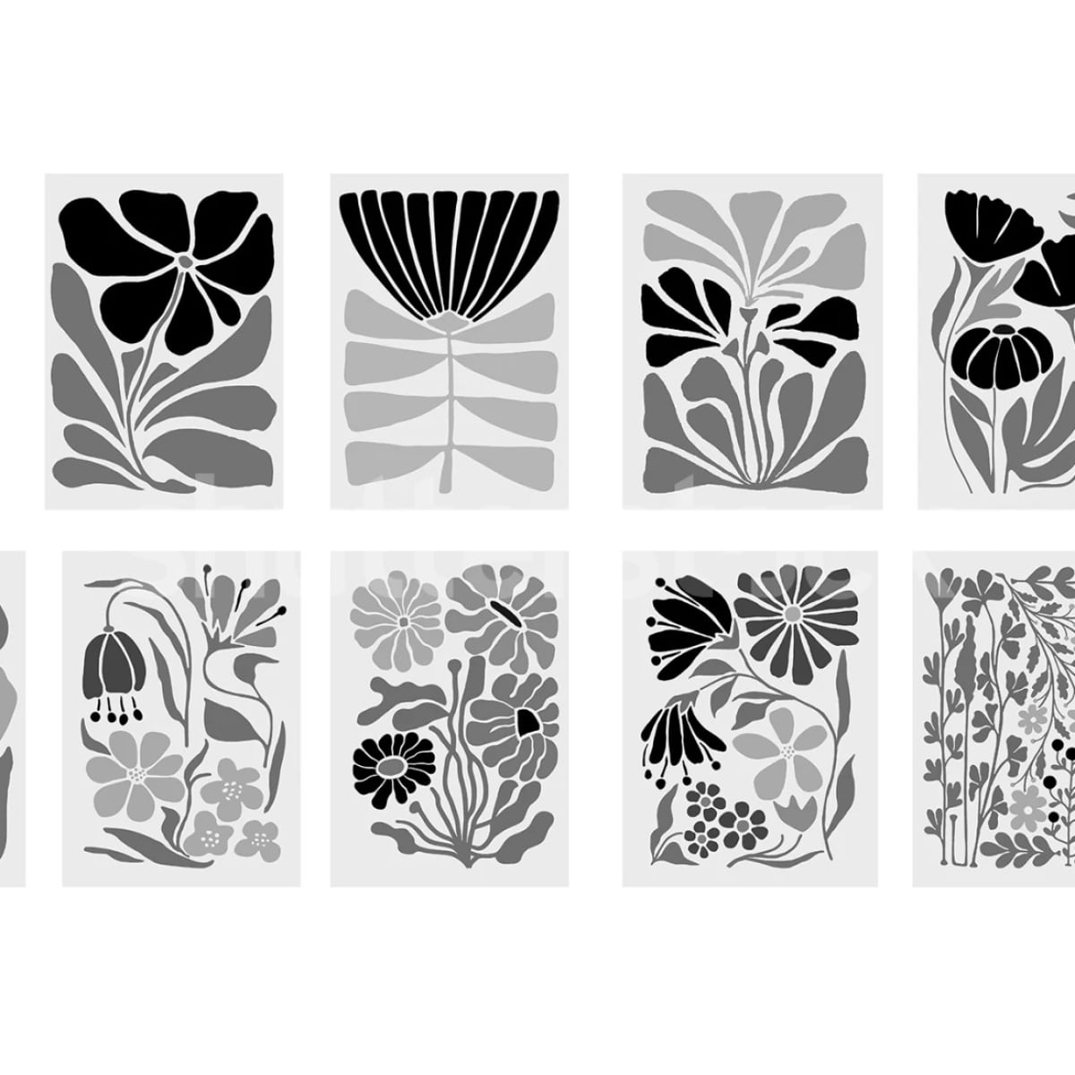 Playful Flora | Black & White
