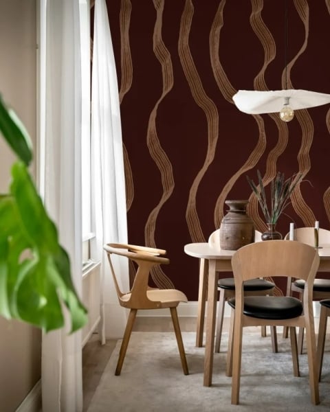 Ribbon Stripe | Burgundy