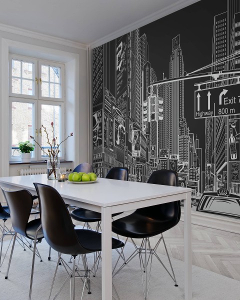 CARTOON CITY, BLACK
