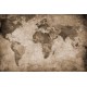 World Map, Brown