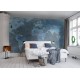 World Map, Blue